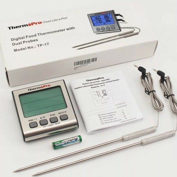 ThermoPro Meat Thermometer Dual Probe Digital Cook - Picture 9 of 9